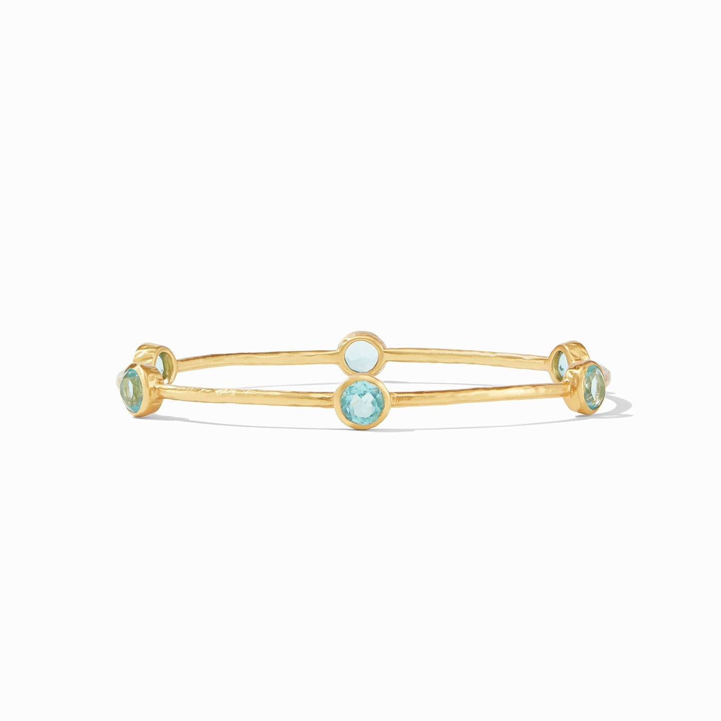 Milano Gold Bangle Bracelet  | M Bahamian Blue