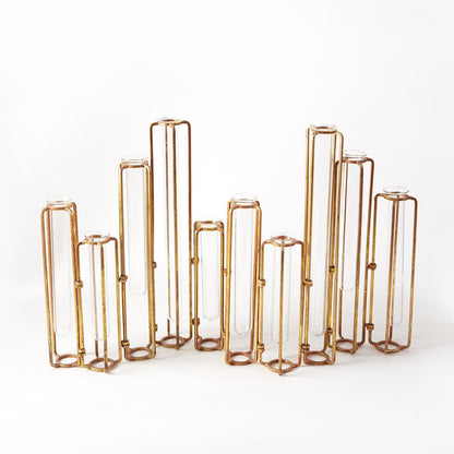 Hinged Flower Vase Gold