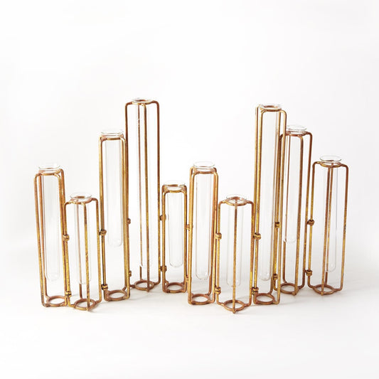 Hinged Flower Vase Gold