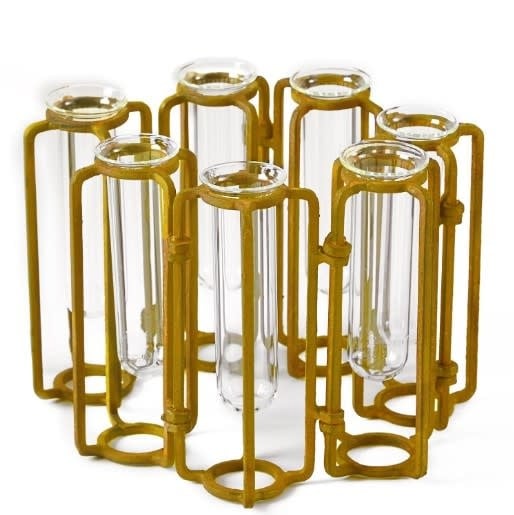 Gold Hinged Flower Vase Small
