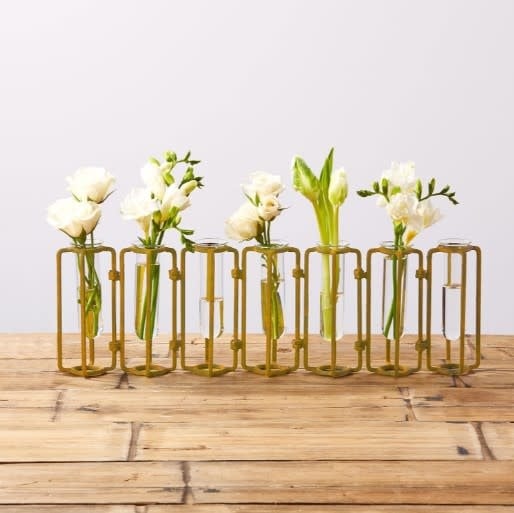 Gold Hinged Flower Vase Small