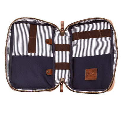 Heritage Leather "Doc" Electronics Dopp Kit | Smoke