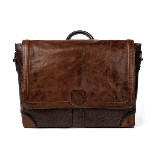 Theodore Leather Messenger Bag | Pebbled Espresso