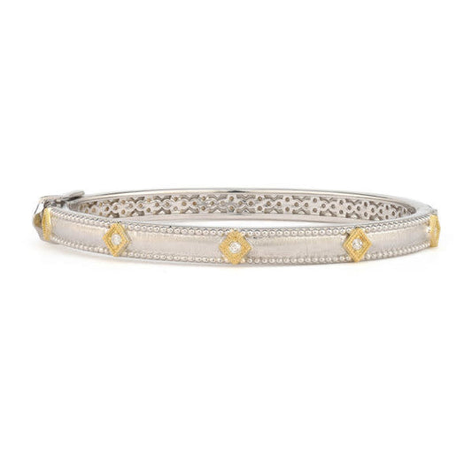 Mixed Metal Lisse Simple Kite Shape Bracelet