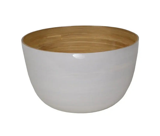 Bamboo Classic Mixing Bowl | 10.2 x 6.2in White