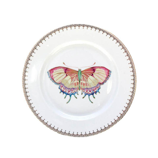 Mottahedeh Butterfly Golden Teardrop Border Dessert Plate | 8.5in