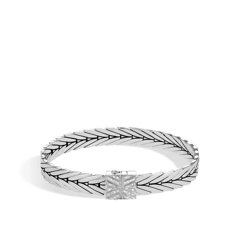Modern Chain 8MM Bracelet With Diamonds