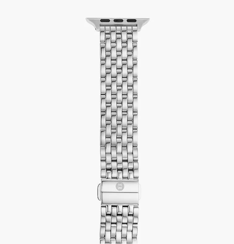 Michele Apple Watch Band | 7 Link Chrome Stainless
