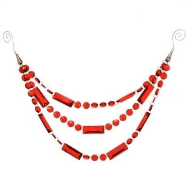 Triple Strand Jewel Drop Garland | 23in