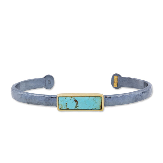 My World  Oxidized Turquoise Bracelet