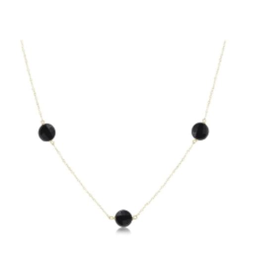 Choker Admire Simplicity Chain Gold | Faceted Onyx 15in