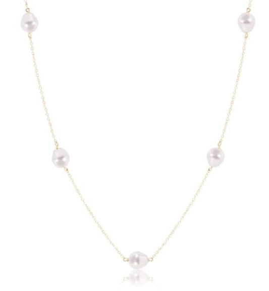 Choker Admire Simplicity Chain Gold Pearl 15in