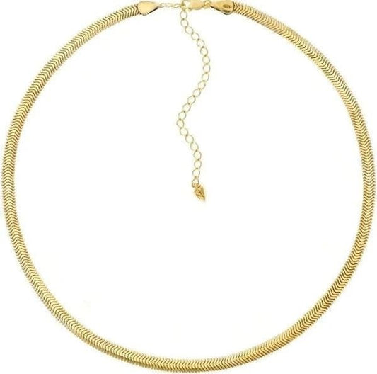 eNewton Herringbone Chain Choker Necklace | 15in
