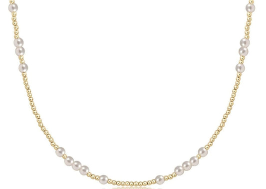 eNewton Hope Unwritten Pearl 3mm Choker Necklace | 15in