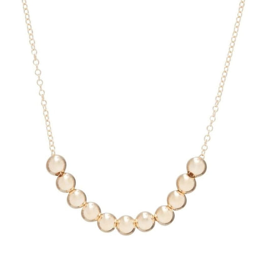 Classic Gold Beaded Bliss  Necklace | 16in