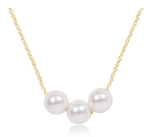 eNewton Joy 6mm Pearl Necklace Gold | 16in