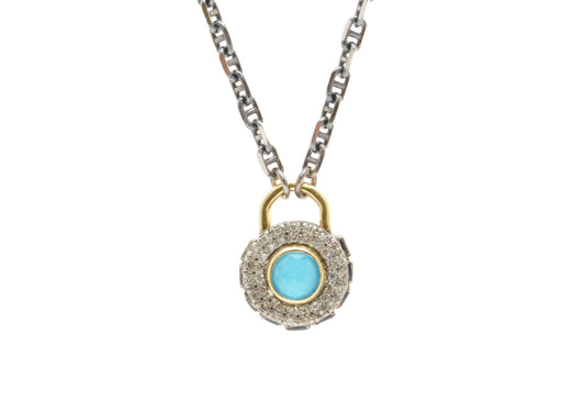 Turquoise Shield Necklace