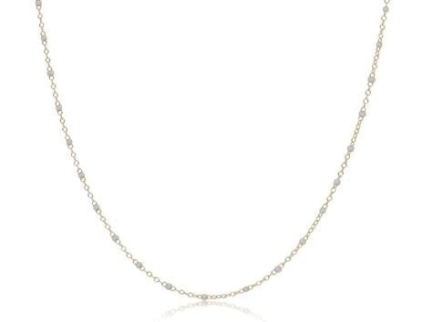eNewton Simplicity Pearl Chain Choker Necklace | 17in