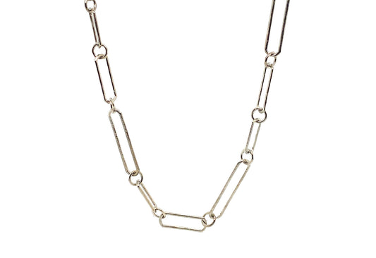 Sterling Silver Paperclip Necklace