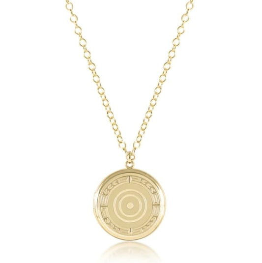28.5" Necklace Gold - Cherish Medium Gold Locket