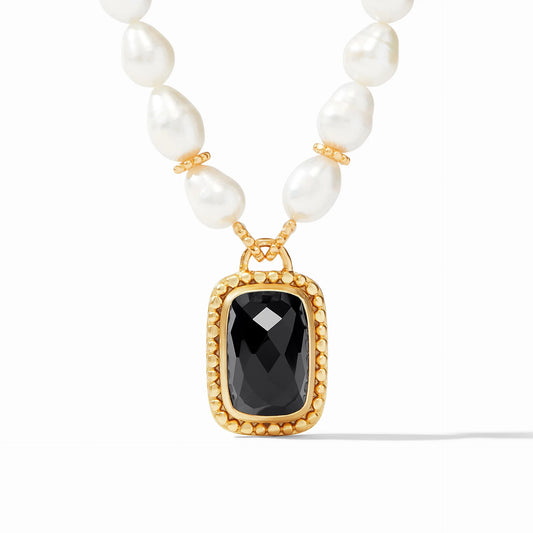 Marbella Statement Necklace | Obsidian Black