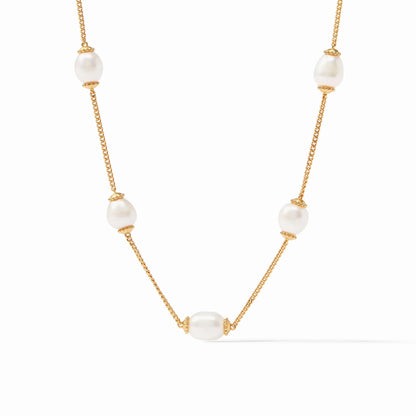 Flora Delicate Necklace | 17-18in Pearl
