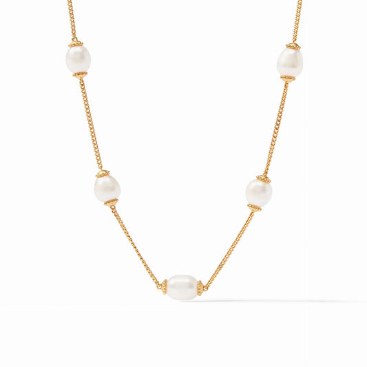 Flora Delicate Necklace | 17-18in Pearl