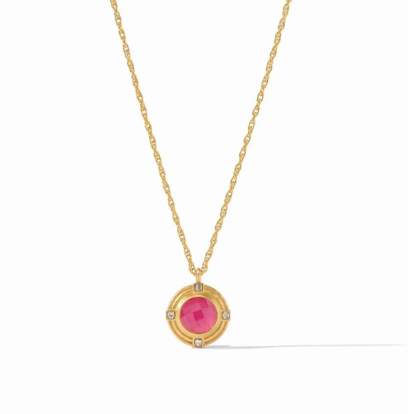 Astor Solitaire Necklace | Iridescent Raspberry