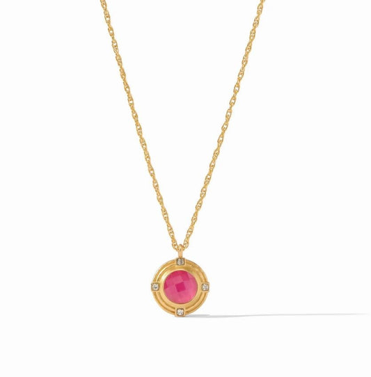 Astor Solitaire Necklace | Iridescent Raspberry