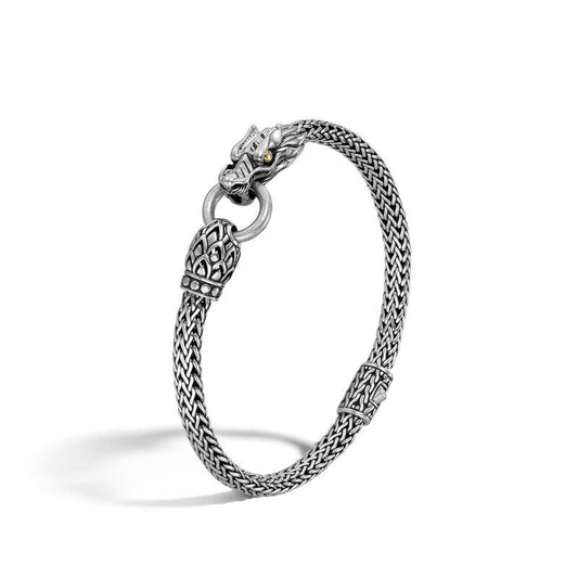 Legends Naga 5MM Station Bracelet in Silver and 18K Gold