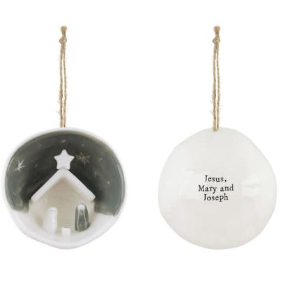 Nativity Porcelain Ornament | Gift Boxed