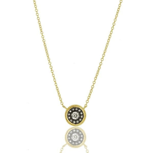 Nautical Button Necklace Gold
