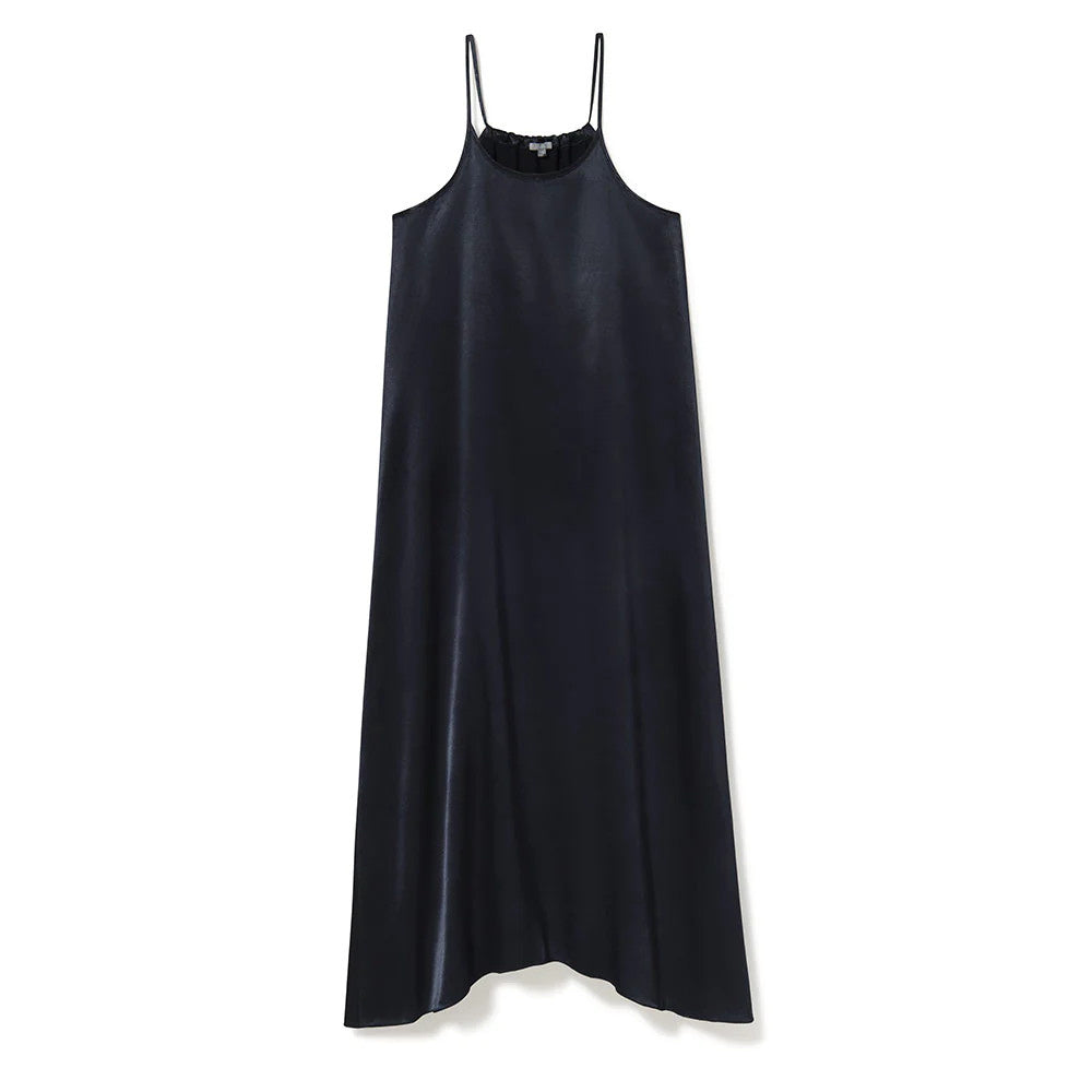 Monrow Satin Long Adjustable Gathered Back Nightgown