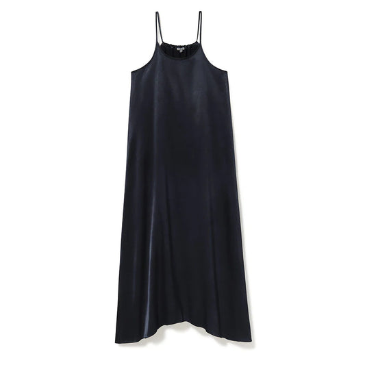 Monrow Satin Long Adjustable Gathered Back Nightgown