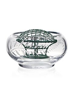 William Yeoward Crystal Country Jasmine Rose Bowl + Wire Flower Frog Set | 7.5in