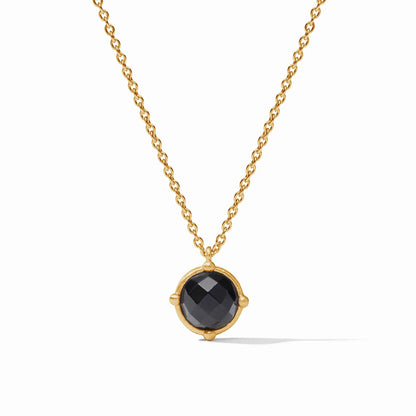 Honeybee Solitaire Necklace | 16.5-17.5in Obsidian Black