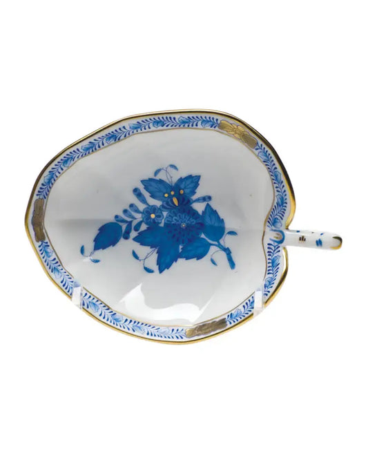 Herend Leaf Tray | 4.5in Chinese Bouquet Blue