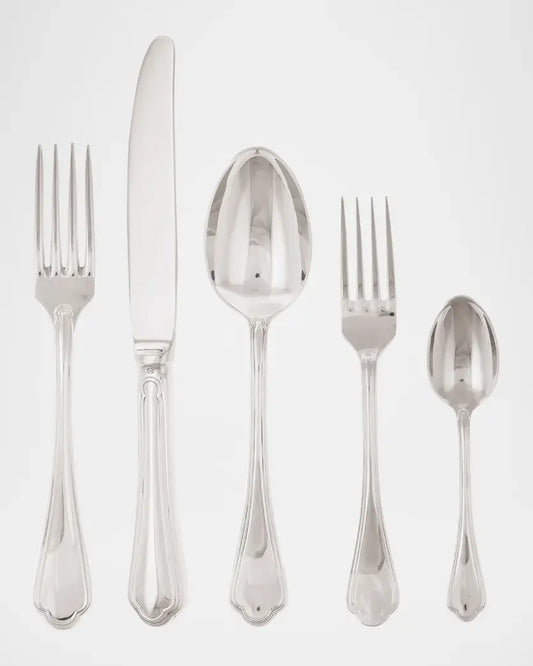 Stainless Steel Solid Handle Place Setting | Filet Toiras Diamond 5pc