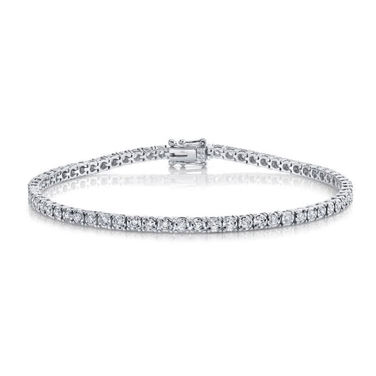 1.00Ct 14K WG Diamond Tennis Bracelet