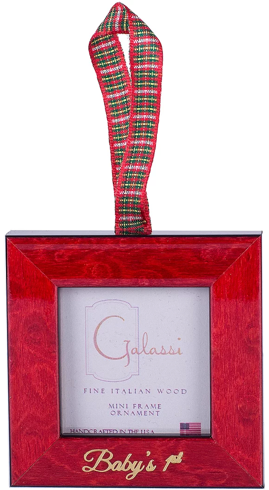 Red Bone Frame Ornament