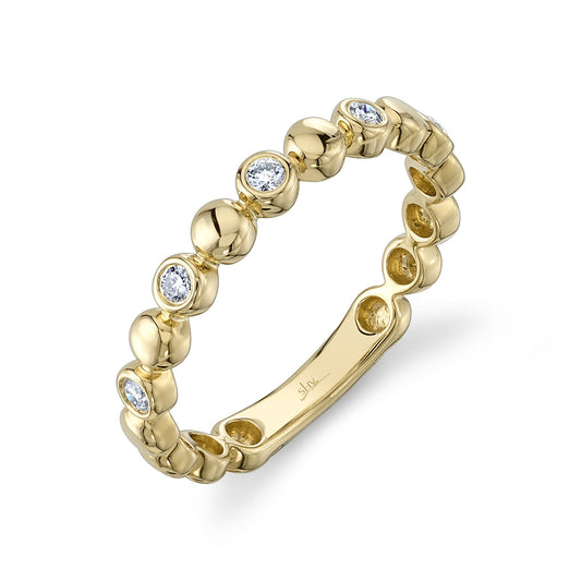 Diamond Bezel Band Ring | .12c 14k YG