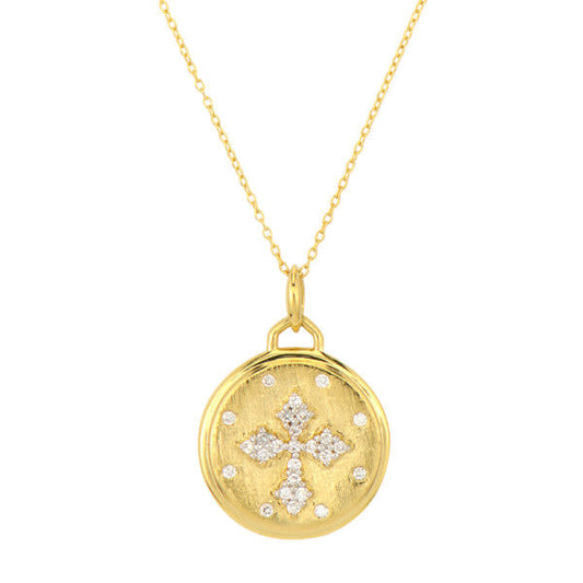 Provence White Diamond 0.09tcw 18in Cross Pendant
