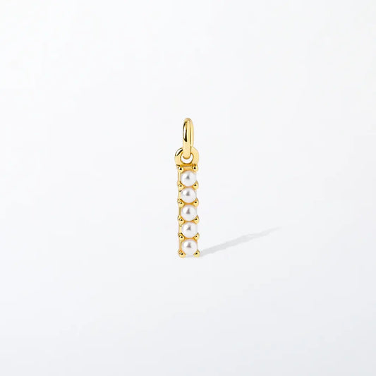 Pearl Initial Charm Pendant | I