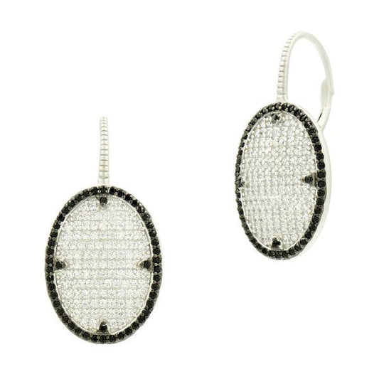 Industrial Pave Lever Back Earrings