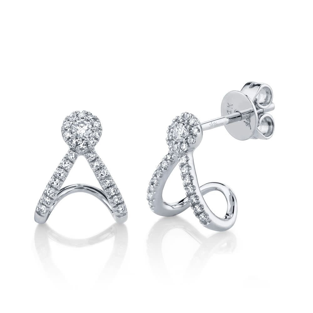 0.20Ct 14K WG Double Diamond Earring