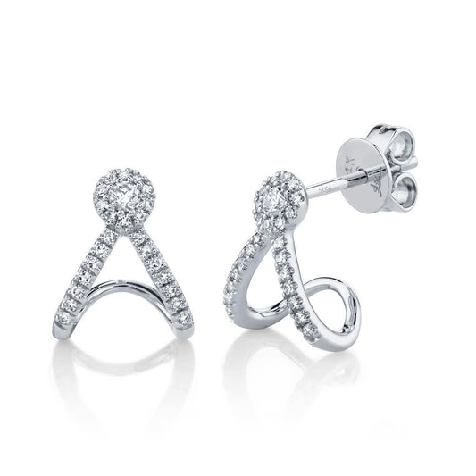 0.20Ct 14K WG Double Diamond Earring