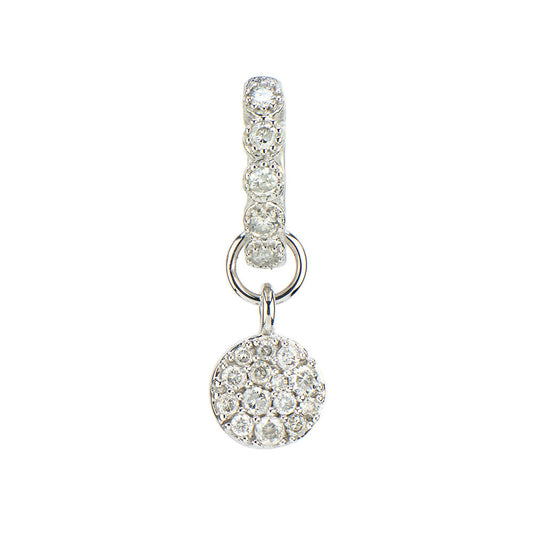 SINGLE | Petite Pave Circle Charm WG