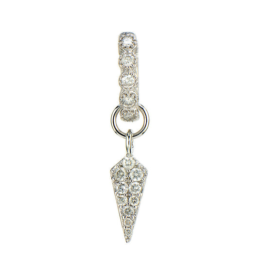 SINGLE | Petite Diamond Dagger Earring Charm White Gold