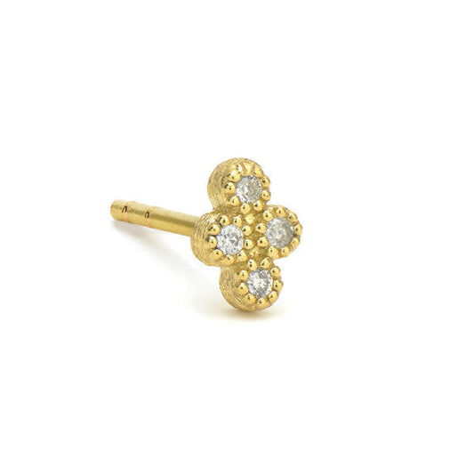 SINGLE | Petite Diamond Quad Stud YG