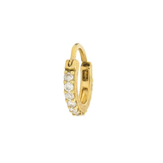 Petite Pave Diamond Hoop